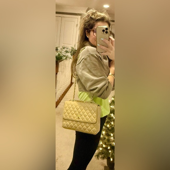 *RARE* Vintage Chanel
Flap Bag, 24krt gold plated (Coco trademark relaunch) - Picture 16 of 16